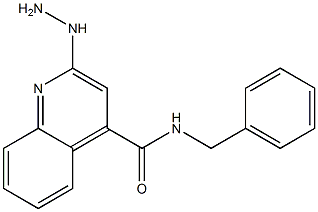 N-ベンジル-2-ヒドラジノキノリン-4-カルボアミド 化学構造式