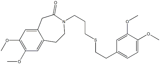 4,5-Dihydro-7,8-dimethoxy-3-[3-[2-(3,4-dimethoxyphenyl)ethylthio]propyl]-1H-3-benzazepin-2(3H)-one