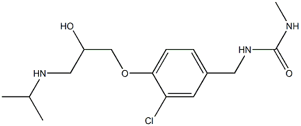 1-Methyl-3-[3-chloro-4-[2-hydroxy-3-[isopropylamino]propoxy]benzyl]urea Struktur