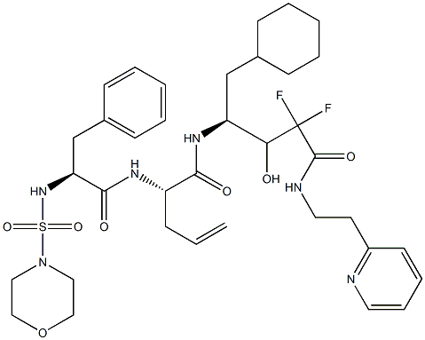  (4S)-4-[(S)-2-(N-Morpholinosulfonyl-L-phenylalanylamino)-4-pentenoylamino]-5-cyclohexyl-2,2-difluoro-3-hydroxy-N-[2-(2-pyridinyl)ethyl]pentanamide