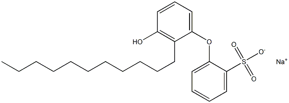 3'-Hydroxy-2'-undecyl[oxybisbenzene]-2-sulfonic acid sodium salt,,结构式