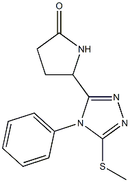 4-Phenyl-5-(5-oxopyrrolidin-2-yl)-3-methylthio-4H-1,2,4-triazole Structure