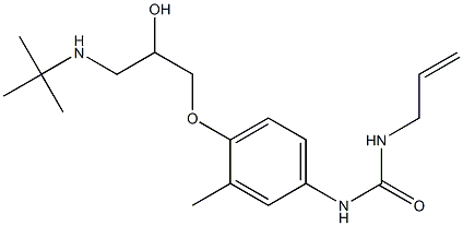 1-(2-Propenyl)-3-[3-methyl-4-[2-hydroxy-3-[tert-butylamino]propoxy]phenyl]urea