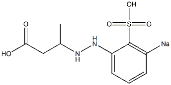 3-[2-(3-Sodiosulfophenyl)hydrazino]butanoic acid Structure