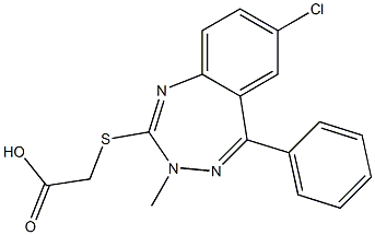 [(3-Methyl-5-phenyl-7-chloro-3H-1,3,4-benzotriazepin-2-yl)thio]acetic acid