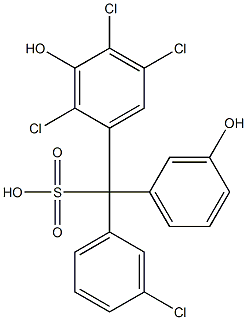 (3-Chlorophenyl)(2,4,5-trichloro-3-hydroxyphenyl)(3-hydroxyphenyl)methanesulfonic acid