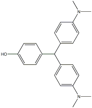 4-[ビス[4-(ジメチルアミノ)フェニル]メチル]フェノール 化学構造式