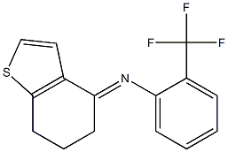 4,5,6,7-Tetrahydro-4-(2-trifluoromethylphenylimino)benzo[b]thiophene,,结构式