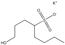 1-Hydroxyoctane-4-sulfonic acid potassium salt Structure