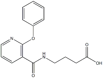 4-(2-Phenoxynicotinoylamino)butyric acid 结构式