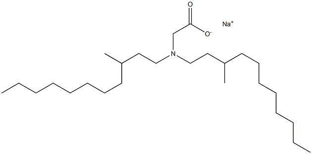 N,N-Bis(3-methylundecyl)glycine sodium salt Structure