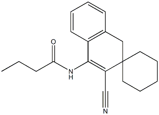 4-(Butyrylamino)spiro[naphthalene-2(1H),1'-cyclohexane]-3-carbonitrile,,结构式