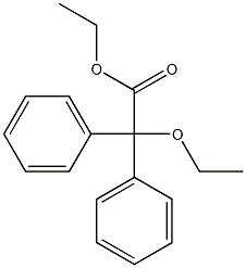2,2-Diphenyl-2-ethoxyacetic acid ethyl ester 结构式