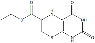 1,2,3,4,6,7-Hexahydro-2,4-dioxo-5H-pyrimido[4,5-b][1,4]thiazine-6-carboxylic acid ethyl ester Structure