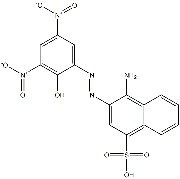 4-Amino-3-[(2-hydroxy-3,5-dinitrophenyl)azo]-1-naphthalenesulfonic acid,,结构式