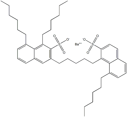 ビス(1,8-ジヘキシル-2-ナフタレンスルホン酸)バリウム 化学構造式