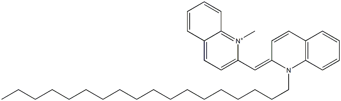 1,2-Dihydro-1-octadecyl-2-[[(1-methylquinolinium)-2-yl]methylene]quinoline Struktur