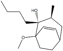 (2R,3S)-2-Butyl-1-methoxy-3-methylbicyclo[3.2.2]non-6-en-2-ol 结构式