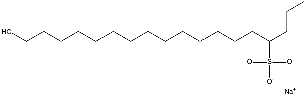 18-Hydroxyoctadecane-4-sulfonic acid sodium salt,,结构式