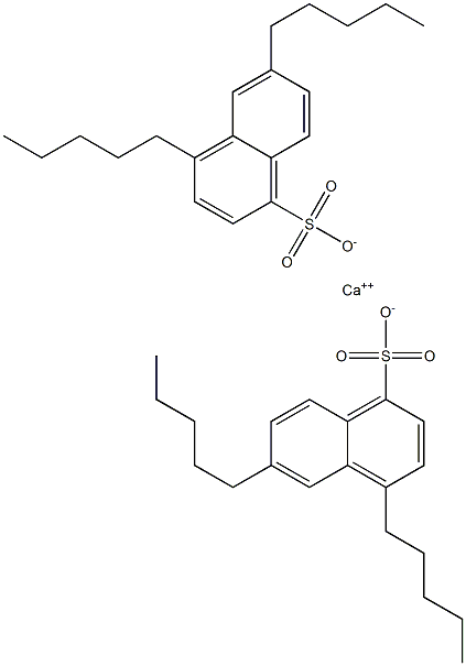 ビス(4,6-ジペンチル-1-ナフタレンスルホン酸)カルシウム 化学構造式