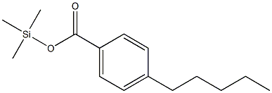 4-Pentylbenzoic acid trimethylsilyl ester Structure