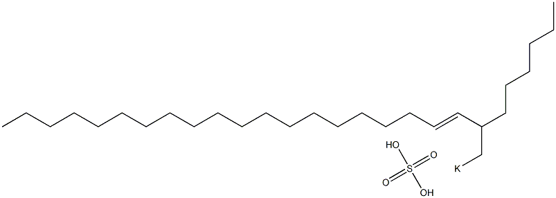 Sulfuric acid 2-hexyl-3-docosenyl=potassium ester salt 结构式