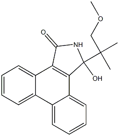 2,3-Dihydro-3-(1-methoxy-2-methylpropan-2-yl)-3-hydroxy-1H-dibenz[e,g]isoindol-1-one Struktur