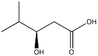 (R)-3-ヒドロキシ-4-メチルペンタン酸 化学構造式