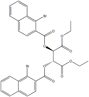 (2R,3R)-2,3-Bis[[(1-bromonaphthalen-2-yl)carbonyl]oxy]succinic acid diethyl ester Struktur
