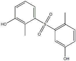 3,3'-Dihydroxy-2,6'-dimethyl[sulfonylbisbenzene] Struktur