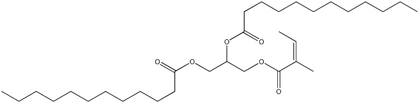 1-O-[(Z)-2-Methyl-2-butenoyl]-2-O,3-O-dilauroyl-L-glycerol Structure