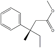 [S,(+)]-3-Methyl-3-phenylvaleric acid methyl ester 结构式