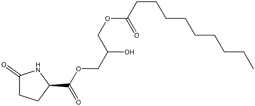 1-[(D-ピログルタモイル)オキシ]-2,3-プロパンジオール3-デカノアート 化学構造式