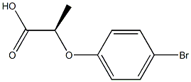 [R,(+)]-2-(p-Bromophenoxy)propionic acid,,结构式