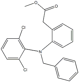 [o-(N-Benzyl-2,6-dichloroanilino)phenyl]acetic acid methyl ester,,结构式
