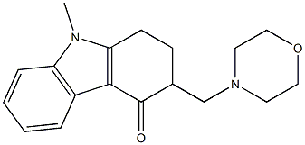 2,3-ジヒドロ-9-メチル-3-(モルホリノメチル)-9H-カルバゾール-4(1H)-オン 化学構造式