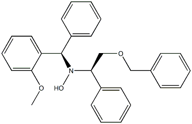 N-[(R)-2-Benzyloxy-1-phenylethyl]-N-[(R)-phenyl(2-methoxyphenyl)methyl]hydroxylamine 结构式