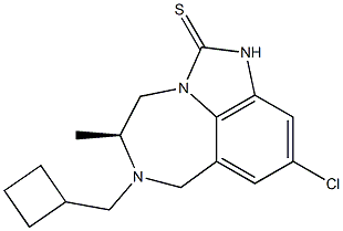 [5S,(+)]-9-Chloro-4,5,6,7-tetrahydro-5-methyl-6-cyclobutylmethylimidazo[4,5,1-jk][1,4]benzodiazepine-2(1H)-thione