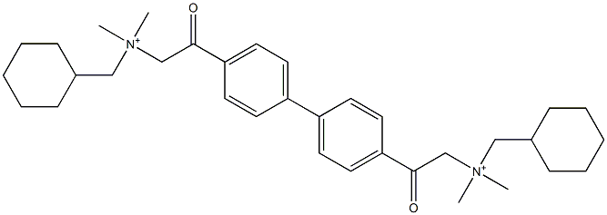 N,N'-[[1,1'-Biphenyl]-4,4'-diylbiscarbonylbismethylene]bis[N-methyl-N-(cyclohexylmethyl)methanaminium],,结构式