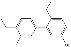 4-エチル-3-(3,4-ジエチルフェニル)フェノール 化学構造式