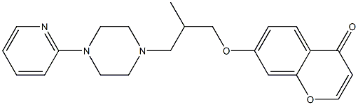 7-[3-[4-(2-Pyridinyl)-1-piperazinyl]-2-methylpropyloxy]-4H-1-benzopyran-4-one Structure