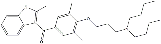 2-Methyl-3-[3,5-dimethyl-4-[3-(dibutylamino)propoxy]benzoyl]benzo[b]thiophene