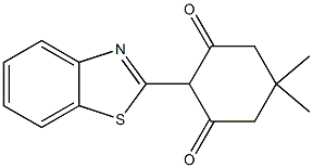 2-(ベンゾチアゾール-2-イル)-5,5-ジメチルシクロヘキサン-1,3-ジオン 化学構造式