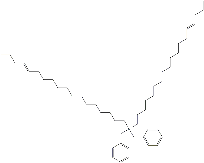 ジ(14-オクタデセニル)ジベンジルアミニウム 化学構造式