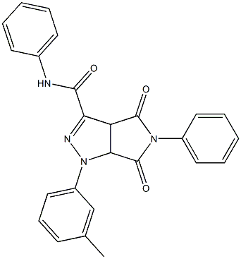 1,3a,4,5,6,6a-Hexahydro-4,6-dioxo-N-phenyl-5-(phenyl)-1-(3-methylphenyl)pyrrolo[3,4-c]pyrazole-3-carboxamide Structure