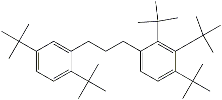 1-(2,3,4-Tri-tert-butylphenyl)-3-(2,5-di-tert-butylphenyl)propane,,结构式