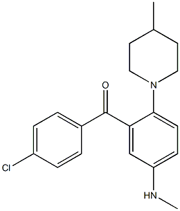 4-Chloro-5'-methylamino-2'-(4-methyl-1-piperidinyl)benzophenone|