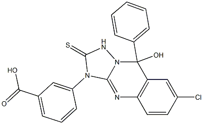 3-[[7-Chloro-1,2,3,9-tetrahydro-9-hydroxy-9-phenyl-2-thioxo[1,2,4]triazolo[5,1-b]quinazolin]-3-yl]benzoic acid|