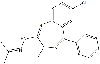 Acetone (7-chloro-5-phenyl-3-methyl-3H-1,3,4-benzotriazepin-2-yl)hydrazone