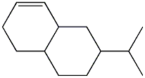 1,2,3,4,4a,5,6,8a-オクタヒドロ-2-イソプロピルナフタレン 化学構造式